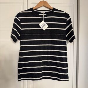 Brunello Cucinelli Navy / White Striped T-shirt XS